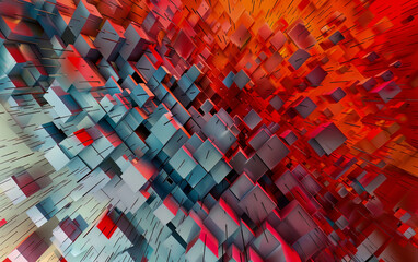 Abstract colourful 3D background. Generated using Midjourney AI (V6)