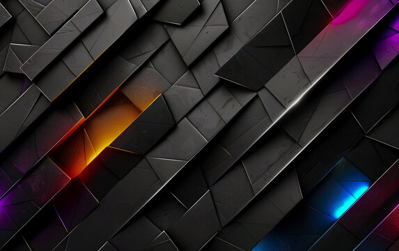 Abstract colourful 3D background. Generated using Midjourney AI (V6)