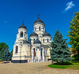 Summer day at Capriana monastery in Moldova