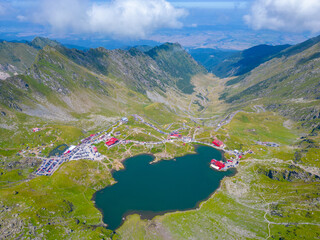 Summer day at Balea lake in Romania