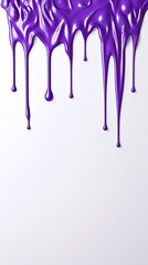 Obraz na płótnie Canvas Purple paint dripping on the white wall water spill vector background with blank copy space for photo or text