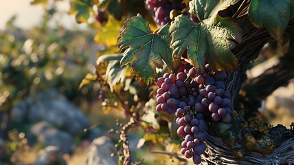 Grapevine Beauty: Close-Up Capturing Intricate Grape Details