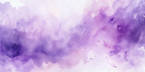 Fototapeta na wymiar Purple watercolor light background natural paper texture abstract watercolur Purple pattern splashes aquarelle painting white copy space for banner design, greeting card 