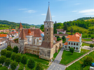 The Lutheran fortified church of Mosna in Romania