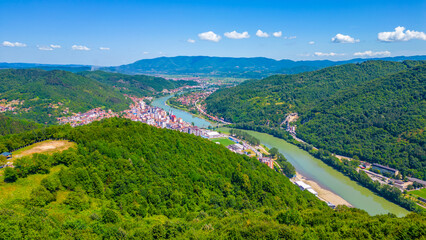 Panorama of Bosnian town Zvornik