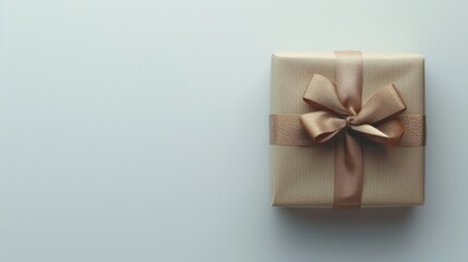 Obraz na płótnie Canvas Gift box on white background. Minimalist gift box design