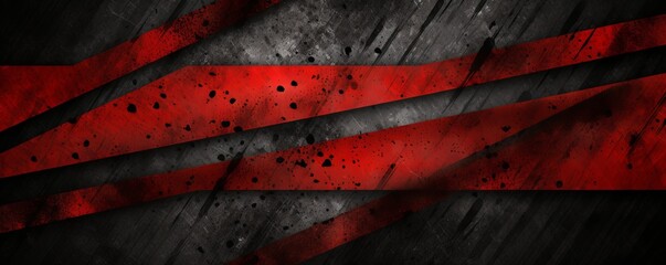Red black grunge diagonal stripes industrial background warning frame, vector grunge texture warn caution, construction, safety background with copy space for photo or text design