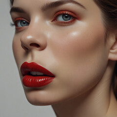 Fototapeta premium Woman's Elegance: Close-Up Fashion and Beauty Shoots. 