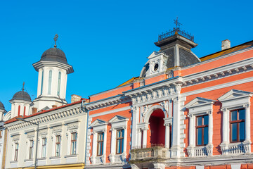 Historical houses in Romanian town Cluj-Napoca