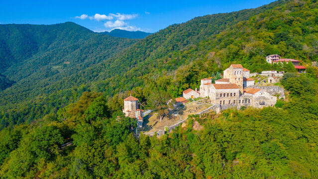 Summer day at Nekresi monastery in Georgia
