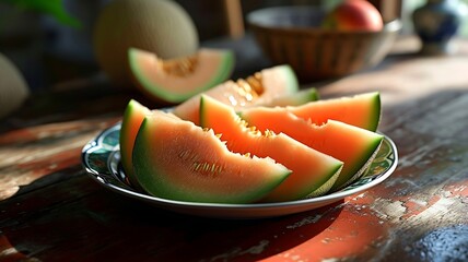 Melon Sampler: Plate Presentation with Varied Slices