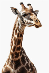 Giraffe, Baby Giraffe on White Background