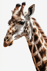 Naklejka premium Giraffe, Baby Giraffe on White Background