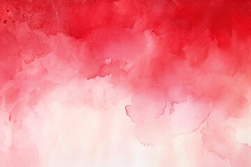 Red watercolor light background natural paper texture abstract watercolur Red pattern splashes aquarelle painting white copy space for banner design, greeting card  - obrazy, fototapety, plakaty