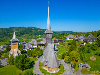 Summer day at Barsana monastery in Romania