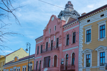 Fototapeta premium Historical palace at the Revolution Boulevard in Arad, Romania