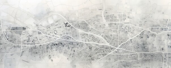 Silver and white pattern with a Silver background map lines sigths and pattern with topography sights in a city backdrop 