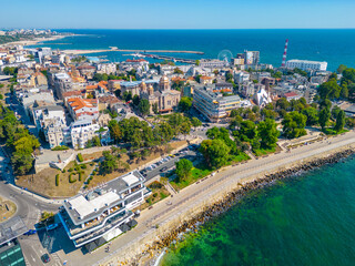 Aerial view of the old town of Constanta, Romania