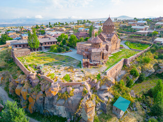 Summer day at Harichavank monastery in Armenia