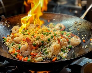 Fried Rice shrimp visible