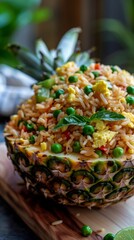 Fried Rice vibrant with egg and peas