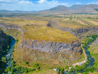 Summer day at Lori castle in Armenia
