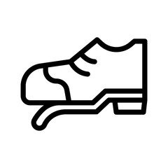 torn shoes line icon illustration vector graphic