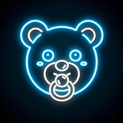 Fototapeta premium Neon Baby Bear