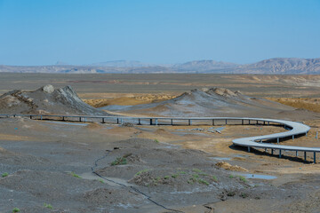 Qobustan mud volcanoes in Azerbaijan