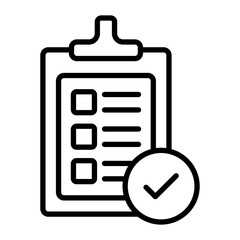 Fototapeta premium Task Line Icon