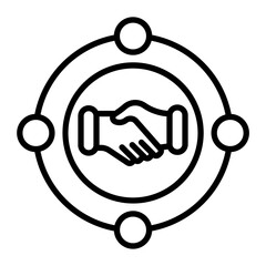Collaborative Line Icon