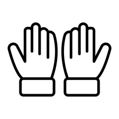 Obraz premium Gloves Line Icon