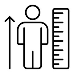 Height Scale Line Icon