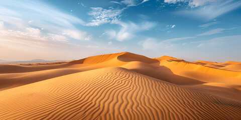 Fototapeta na wymiar Intimate Sunset over Sand Dunes ,Zooming in on Desert Dunes , Capturing Sunset's Close-Up Majesty 
