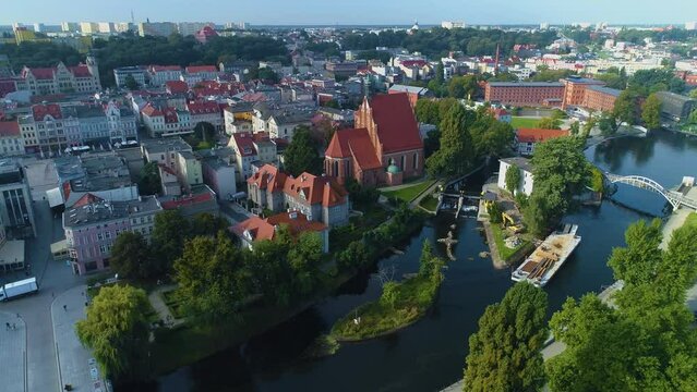 Cathedral Old Town Market Bydgoszcz Katedra Stary Rynek Aerial View Poland
