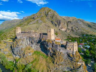 Summer day at Khertvisi Fortress in georgia