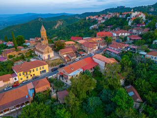 Fototapeta na wymiar Panorama view of Sighnaghi town in Georgia