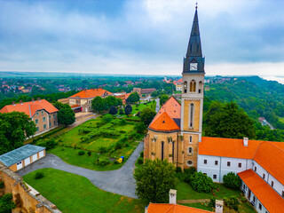 Aerial view of Croatian town Ilok - obrazy, fototapety, plakaty