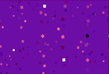 Light Purple vector cover in polygonal style with circles.