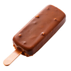 Chocolate popsicle isolated on transparent background
