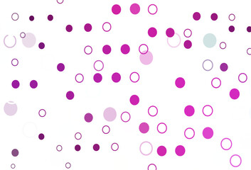 Light Pink vector template with circles.