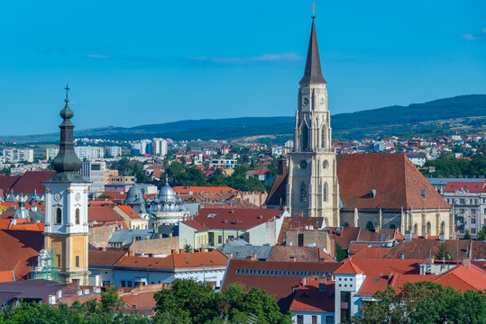 Panorama view of Romanian town Cluj-Napoca