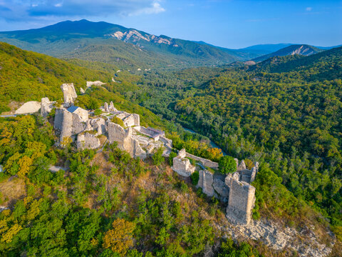 View of the Ujarma fortress in Georgia