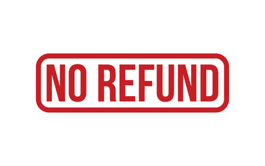 Red No Refund Rubber Stamp Seal Vector