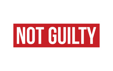 Not Guilty Rubber Stamp Seal Vector