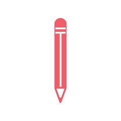 Flat Pen, pencil Icon Symbol Vector Illustration