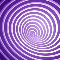 Violet background, smooth white lines, radians swirl round circle pattern backdrop with copy space for design photo or text