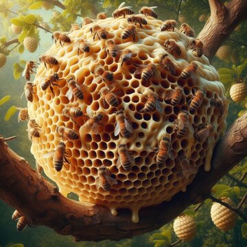 honey bee on a branch - version 6