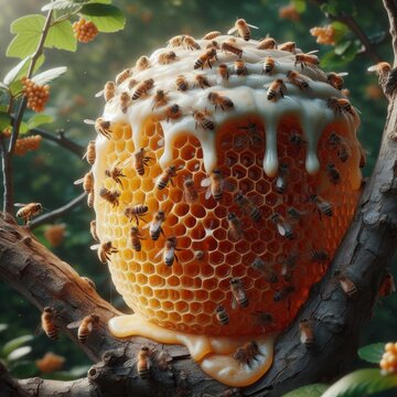 honey bee on a branch - version 5