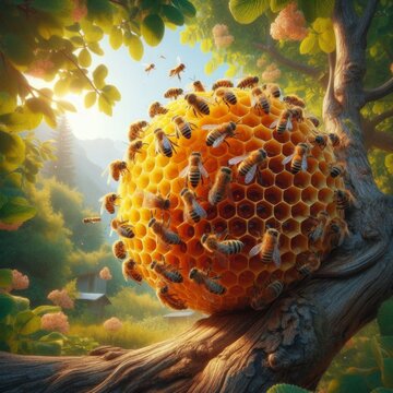 honey bee on a branch - version 4